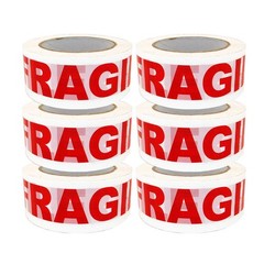 Fragile Packing Shipping Sealing Tape, 2 inch x110 Yards. (6)
