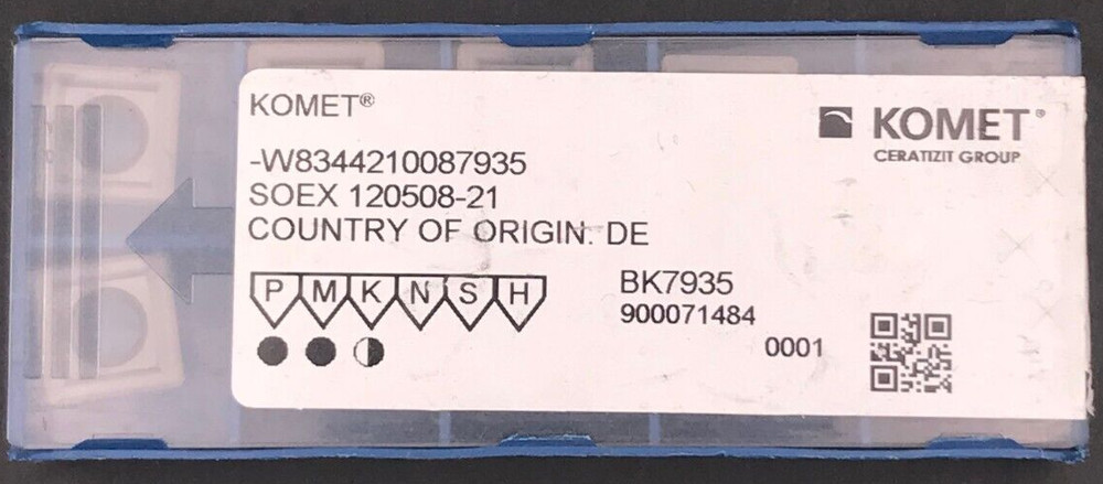 10.pcs Comet inserts W83 44210 087935 SOEX120508-21 BK7935 ***New***