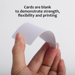 500 Pack Blank White PVC ID Cards – CR80 30 Mil Plastic Cards for Photo ID Badge