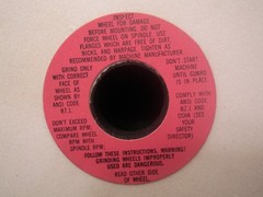 Cincinnati Milacron Grinding wheel 9A60 G6-VRW 6 x 1/2 x 1-1/4″ 3820 RPM
