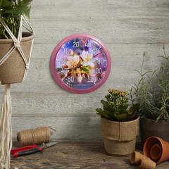 Cherry Blossom Indoor Outdoor Dial Thermometer, Wireless Easy Read Wall Decor…