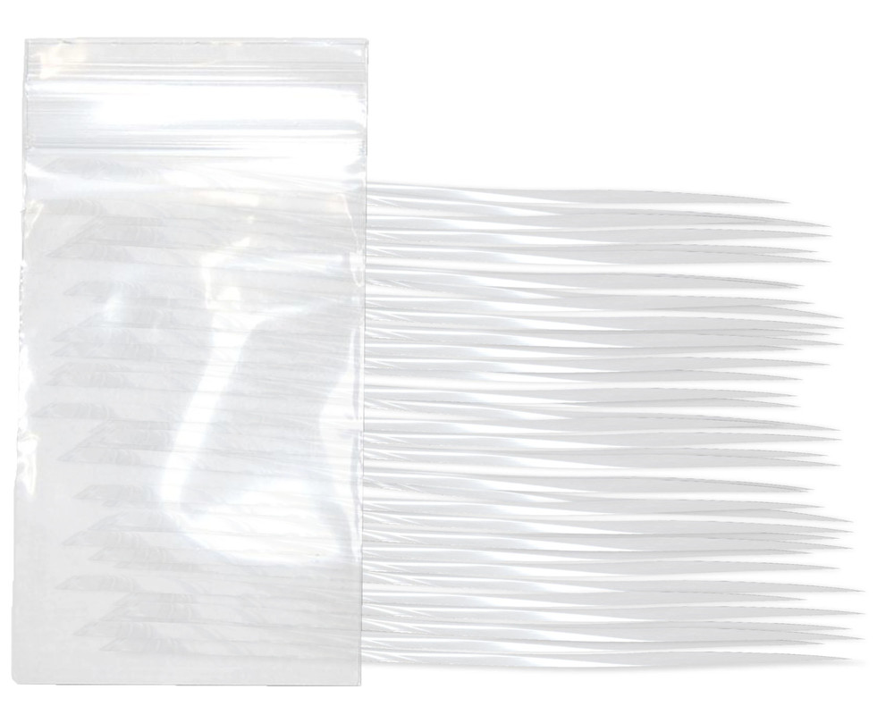 100 Pack 2 Mil, Clear ZipLock Bags, 2×3, 3×4, 4×6 Resealable Jewelry Zipper NEW
