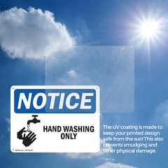 (2 Pack) Hand Washing Only OSHA Notice Sign Decal Metal Plastic