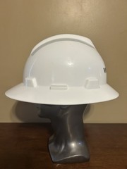 NEW Lot Of 6 Verizon Full Brim Hard Hats MSA V Gard Size Medium White