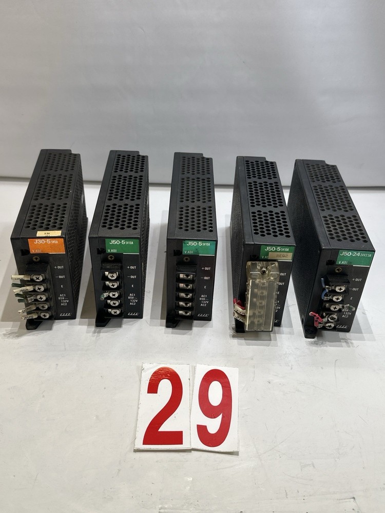 AC-DC Power Supply Modules Lot (5 pcs) – J30-5 / J50-5 / J50-24 – Used