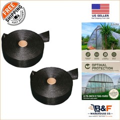 Durable Non-Adhesive Batten Tape for Greenhouse Plastic – 2 Pack, 100 Yards Each