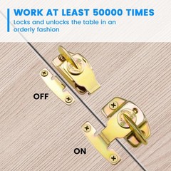 2 Pack Dining Table Locks Metal Spring Table Leaf Buckle Latches