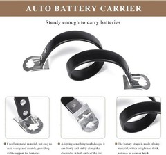 Heavy Duty Metal Side Lift Strap Battery Carrier Bracket, 14″ Lifting Belt for S