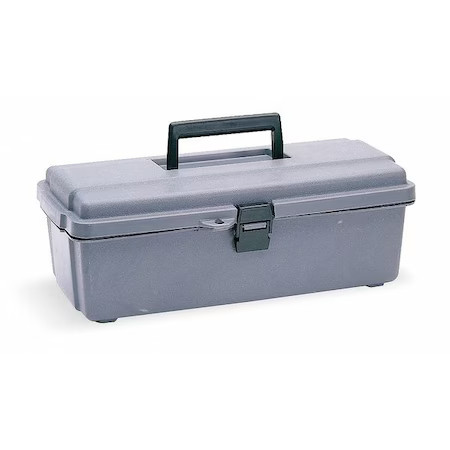 Flambeau 6744Wg Tool Box, Plastic, Gray, 14-1/2 In W X 7-1/2 In D X 5 In H