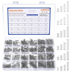 210 Pcs Spring Assortment Kit Compression & Extension Springs Zinc Plated Steel