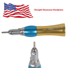 Dental Straight Nosecone Handpiece Low Speed 1:1 fit NSK E-type Motor Gold USA