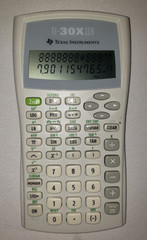 Texas Instruments TI-30X IIB Scientific Calculator Gray & White w/ Cover Tested