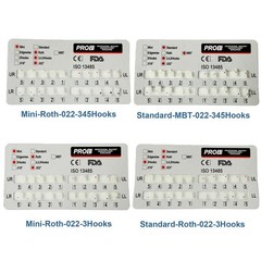 PROB Orthodontic Dental Bracket Ceramic Braces Standard/Mini Roth/MBT 022 3/345H
