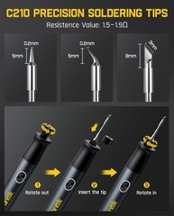 Fanttik T1 Max Soldering Iron Kit, Cordless Soldering Iron, 7 Seconds Fast He…