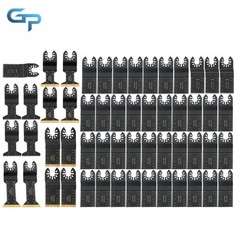 55 Pcs 6 Types Oscillating Saw Blades Multi Tool Blades Kits for Metal & Wood