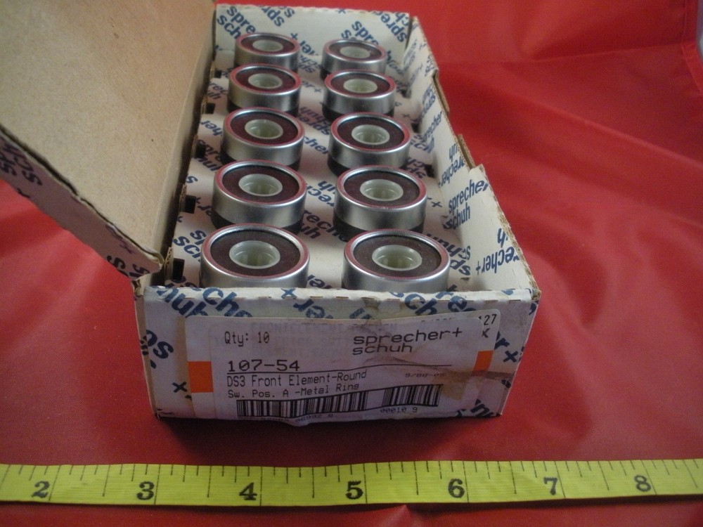 Sprecher Schuh 107-54 Lot of 10 Switch DS3 Front Element Round Metal Ring Pos A