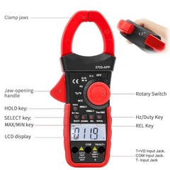 True RMS Digital Clamp Meter Multimeter AutoRanging AC DC Current Volt Amp Meter