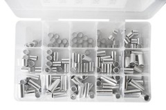 Aluminum Spacer Standoff Bushing Assortment Kit 1/2″ OD x3/8″ ID (150 pcs)