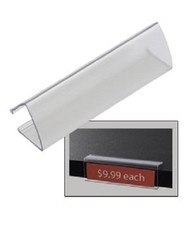 Wood Shelf Label Holder 20 Acrylic Clear Tags Ticket Holds 7/8″ x 3 ⅛” Labels
