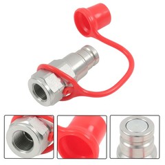 3/8 Flat Face Hydraulic Quick Connect Male Coupler 3/8 NPT Thread Heavy Duty