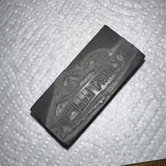 Printing Block ( House And Landscape ) Clouds Etc.