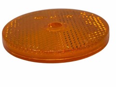 2x Amber Red Class A 2″ Round Reflector Center Mounting Hole Trailers Mail Box