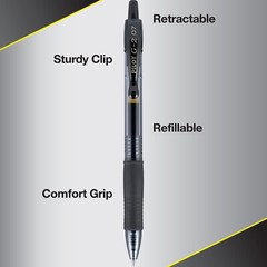 Pilot G2 Retractable Gel Ink Pens Fine Point Black 0.7mm 20 Count FREE SHIPPING