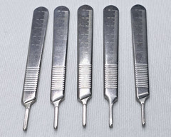 Lot of 5 Pilling 35-2950 #3 Knife Handle 5″, Blades 10, 11, 12 & 15, Germany