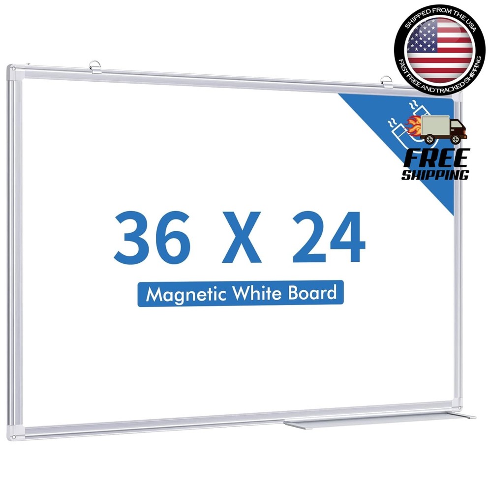 36 X 24 inches Magnetic Dry Erase Board with Aluminum Frame, Whiteboard