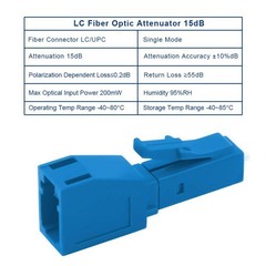 15dB LC Attenuator LC/UPC SM Single Mode Fixed Optical Attenuator Male Female