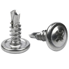 Jetovo 100 Pack 410 Stainless Steel Wafer Head 0.5 inches, silver tone
