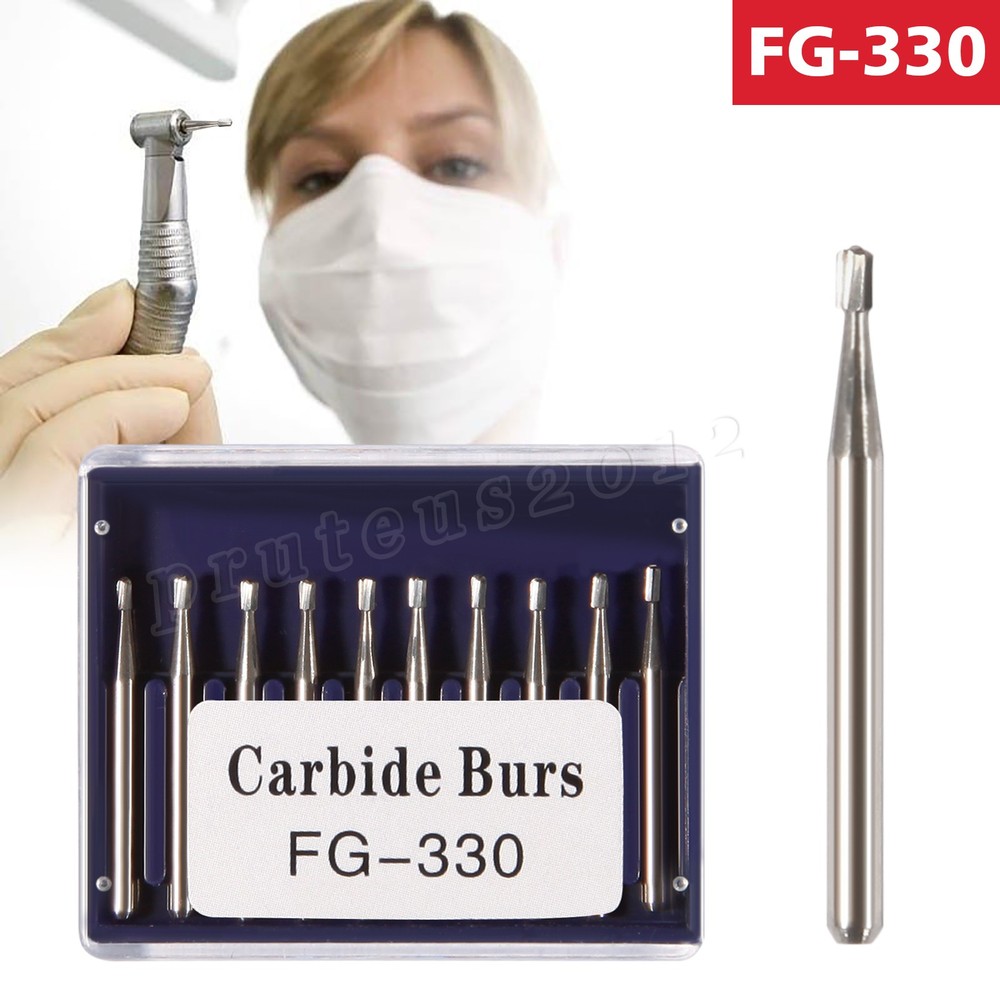 10-100Pcs Dental High Speed Handpiece Carbide Burs Round Steel FG Bur Drills ty