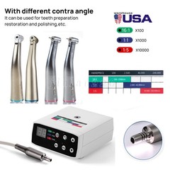 Dental Brushless Electric MicroMotor/ 1:1 1:5 Increasing LED Optic Handpiece
