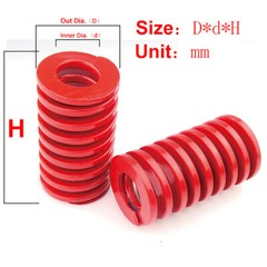 Mold Die Coil Springs Medium Duty Compression Spring Ratio 62% 12mm x 6mm Red TM