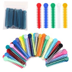 Dental Orthodontic Braces Ligature Ties Elastic Rubber Bands 43 Color 1040Pcs