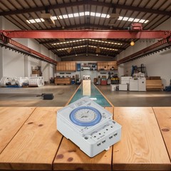 Gray White TB388 Timer Switch for Advertising Lights and Industrial Equipment
