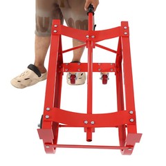Drum Cradle With 4 Wheels, 55Gal Drum Cradle, 600lbs ,Red for Workshop&Factory