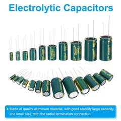 PATIKIL 16V 1500uF Electrolytic Capacitors, 20Pcs 10x20mm Aluminum High Green