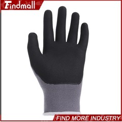 Findmall 6 Pairs S-Size Work Gloves MicroFoam Nitrile Coated Knit Nylon Gloves