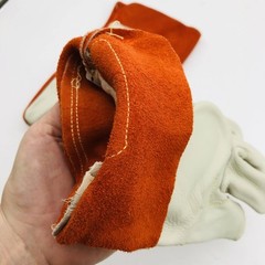 MCR Safety 4921 Welders Leather Gloves Size Large Red Ram Premium Cowhide 2 Pair