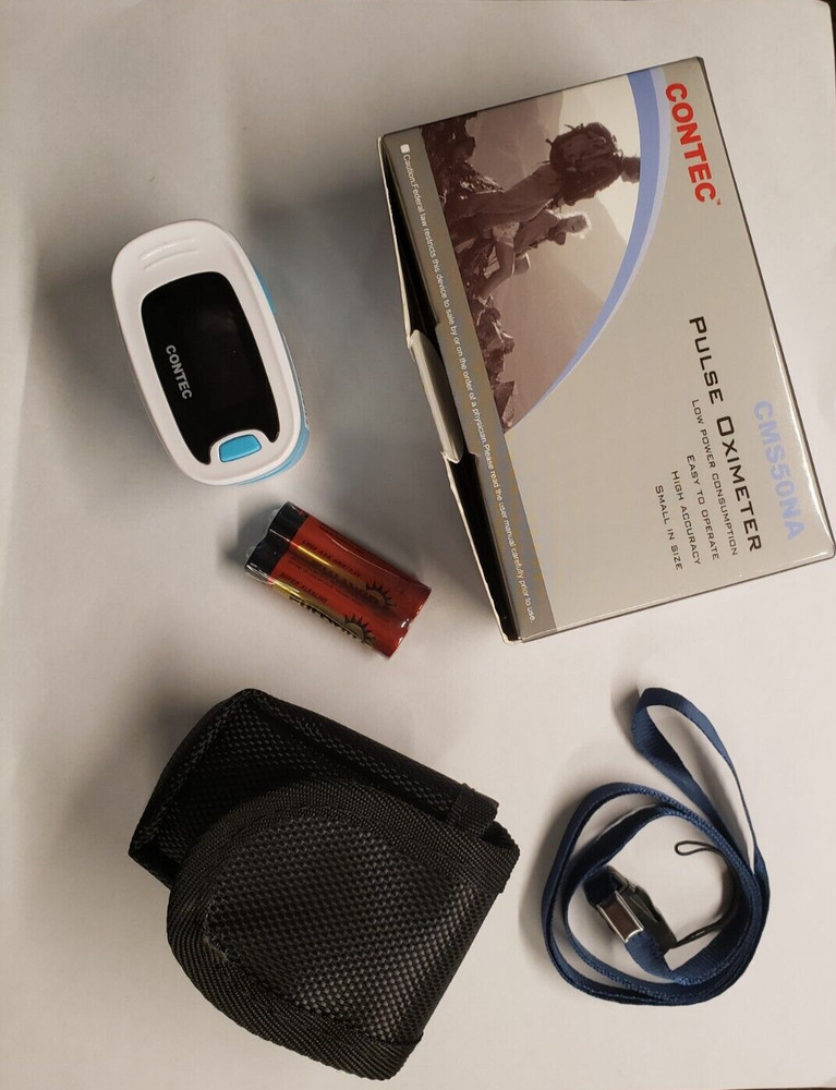 CONTEC Fingertip Pulse Blood Oxygen Saturation Monitor Blue Oximeter CMS50NA NEW