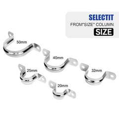 30 Pack 1 Inch Heavy Duty Stainless Steel Pipe Strap Conduit Clamps with 2 Hole