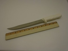 Dexter USA S142-9SC 9 in White Scalloped Serrated Utility Slicer Clip Point XLNT