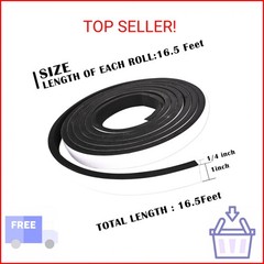 1 inch Wide x 1/4 inch Thick Black Foam Weather Stripping,Closed Cell Foam Insul