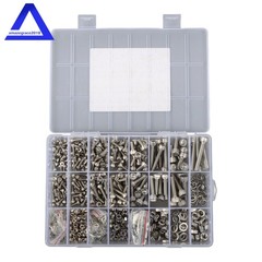 1220PCS M3 M4 M5 M6 Metric Screws Assortment Kit, Hex Socket Head Cap Bolts Nuts