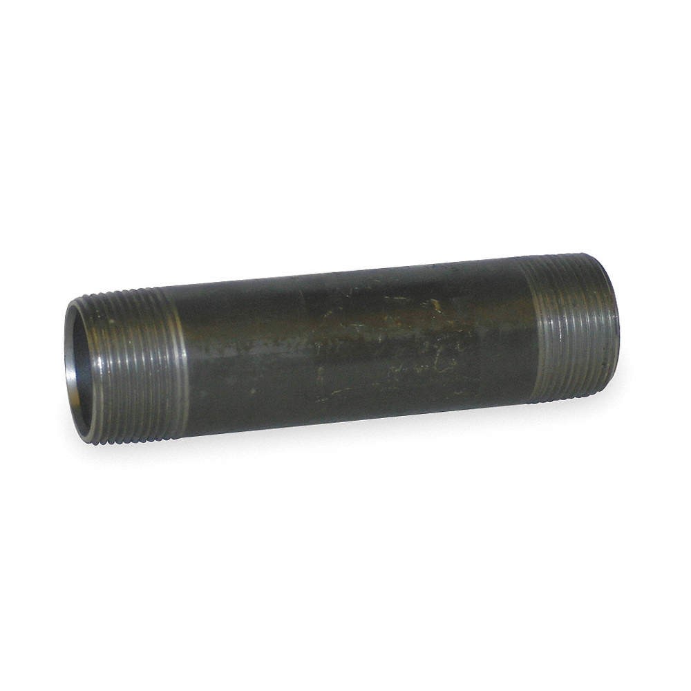 GRAINGER APPROVED 90814GR Black Pipe Nipple,Threaded,1-1/2×10 In 1LMT6