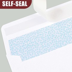 Reliable 72 Pack White Envelopes with Security Tint – Perfect for Offices
