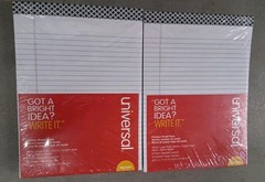 Universal Fashion Writing Pads 8.5×11″ White, 50 Sheets – 6 Pack – UNV35897