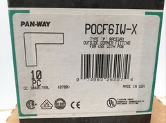PANDUIT POCF6IW-X Type P Raceway Outside Corner Fitting, PD6 (LOT of 10)