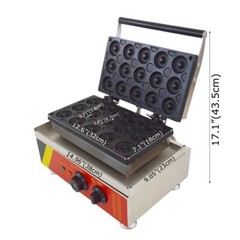 15 Donuts Electric Donut Maker Waffle Machine Doughnut Making Machine 110V